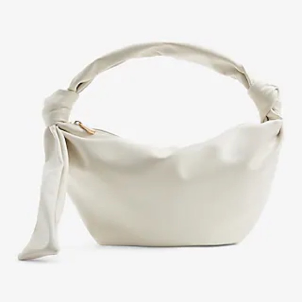 Express faux leather crescent bag